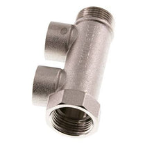 G 3/4'' x 2xG 1/2'' F/M/F Nickel plated Brass Distributor pipes 10 Bar