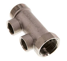 G 1'' x 2xG 1/2'' F/M/F Nickel plated Brass Distributor pipes 10 Bar