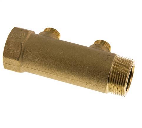 G 1 1/4'' x 2xG 1/2'' F/M/M Brass Distributor pipes 10 Bar