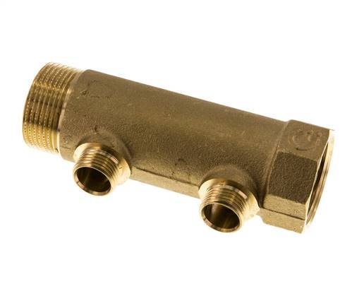 G 1 1/4'' x 2xG 1/2'' F/M/M Brass Distributor pipes 10 Bar