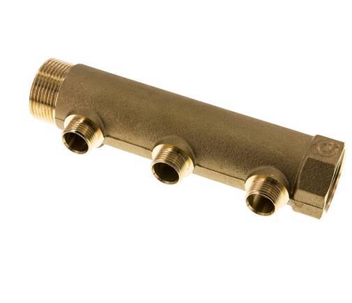 G 1 1/4'' x 3xG 1/2'' F/M/M Brass Distributor pipes 10 Bar