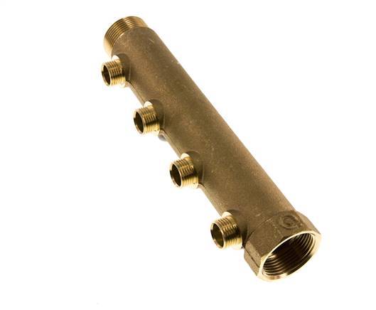 G 1 1/4'' x 4xG 1/2'' F/M/M Brass Distributor pipes 10 Bar