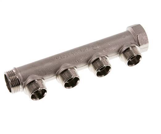 G 3/4'' x 4xG 1/2'' F/M/M Nickel plated Brass Distributor pipes 10 Bar