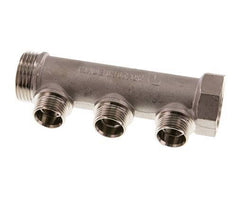 G 1'' x 3xG 1/2'' F/M/M Nickel plated Brass Distributor pipes 10 Bar