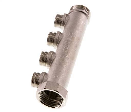 G 1'' x 4xG 1/2'' F/M/M Nickel plated Brass Distributor pipes 10 Bar
