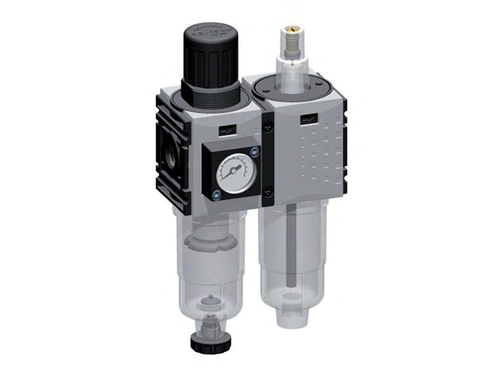 FRL 2-Part G1/4'' 800 l/min 0.5-8.0bar/7-116psi Auto Metal Futura 0