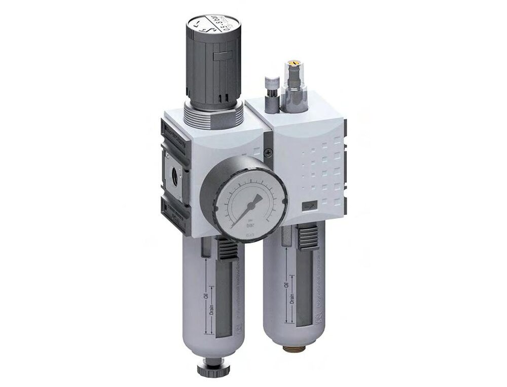 FRL 2-Part G3/8'' 1750 l/min 0.1-2.0bar/1-29psi Auto (Closed Without Pressure) Polycarbonate Futura 1