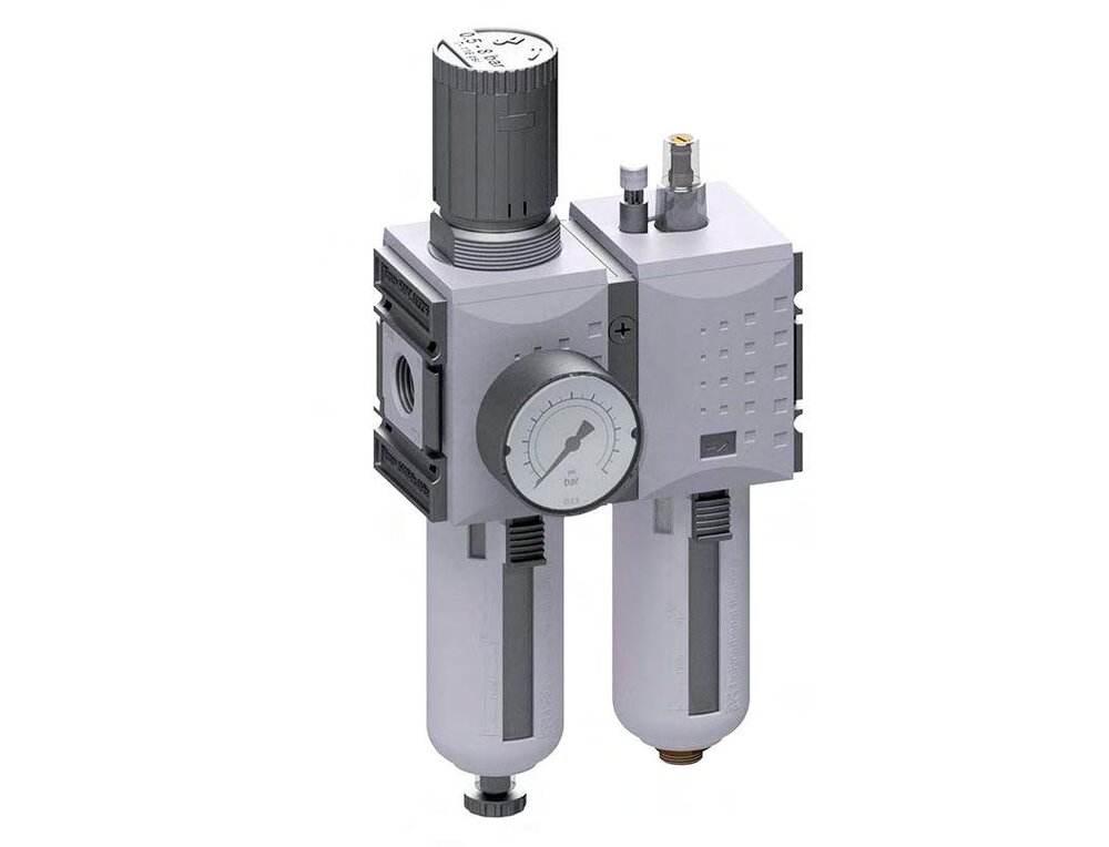 FRL 2-Part G3/8'' 3500 l/min 0.1-2.0bar/1-29psi Auto Polycarbonate Futura 2