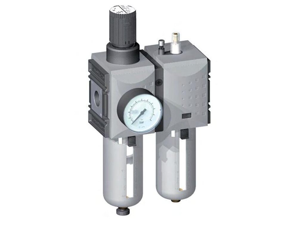 FRL 2-Part G1'' 12000 l/min 0.5-8.0bar/7-116psi Semi-Auto Safety Polycarbonate Futura 4