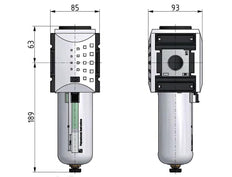 Pre-Filter 0.3microns G3/4'' 1500 l/min Semi-Auto Metal Futura 4