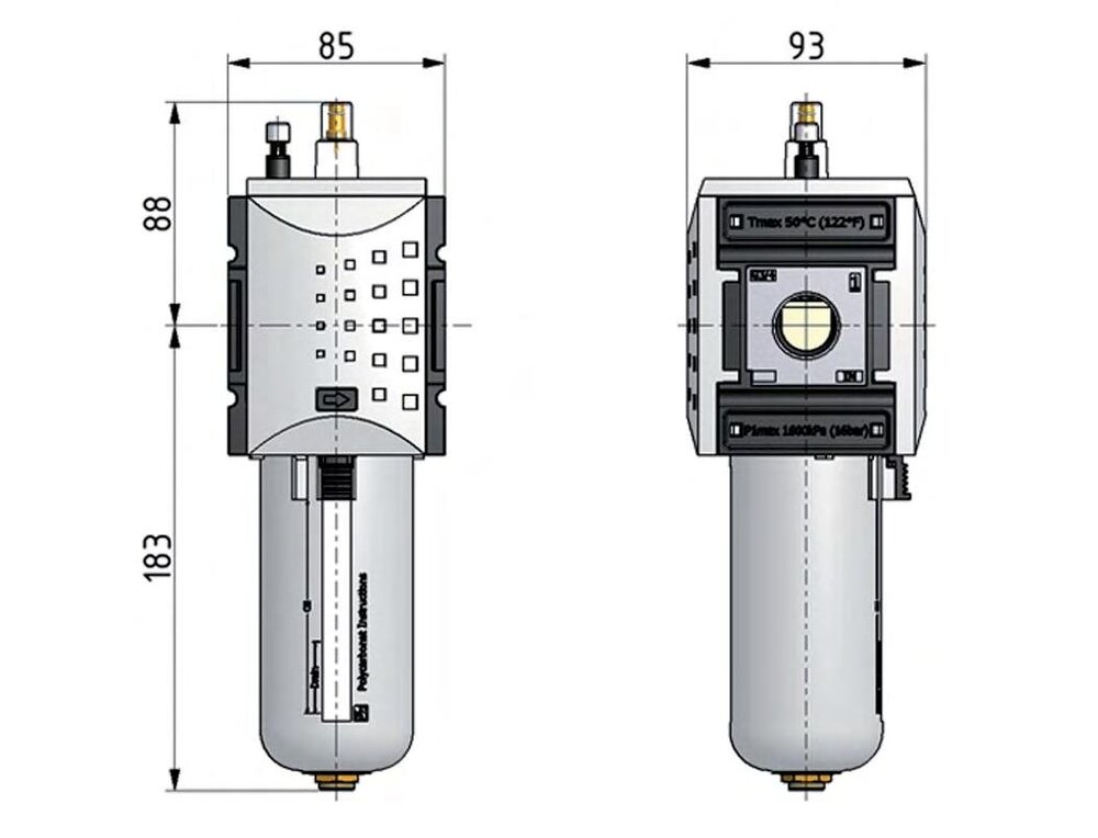 Lubricator G3/4'' Polycarbonate Futura 4