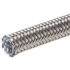 Custom-Teflon chemical resistant hose with steel braiding 25.6 mm (ID) 3 m