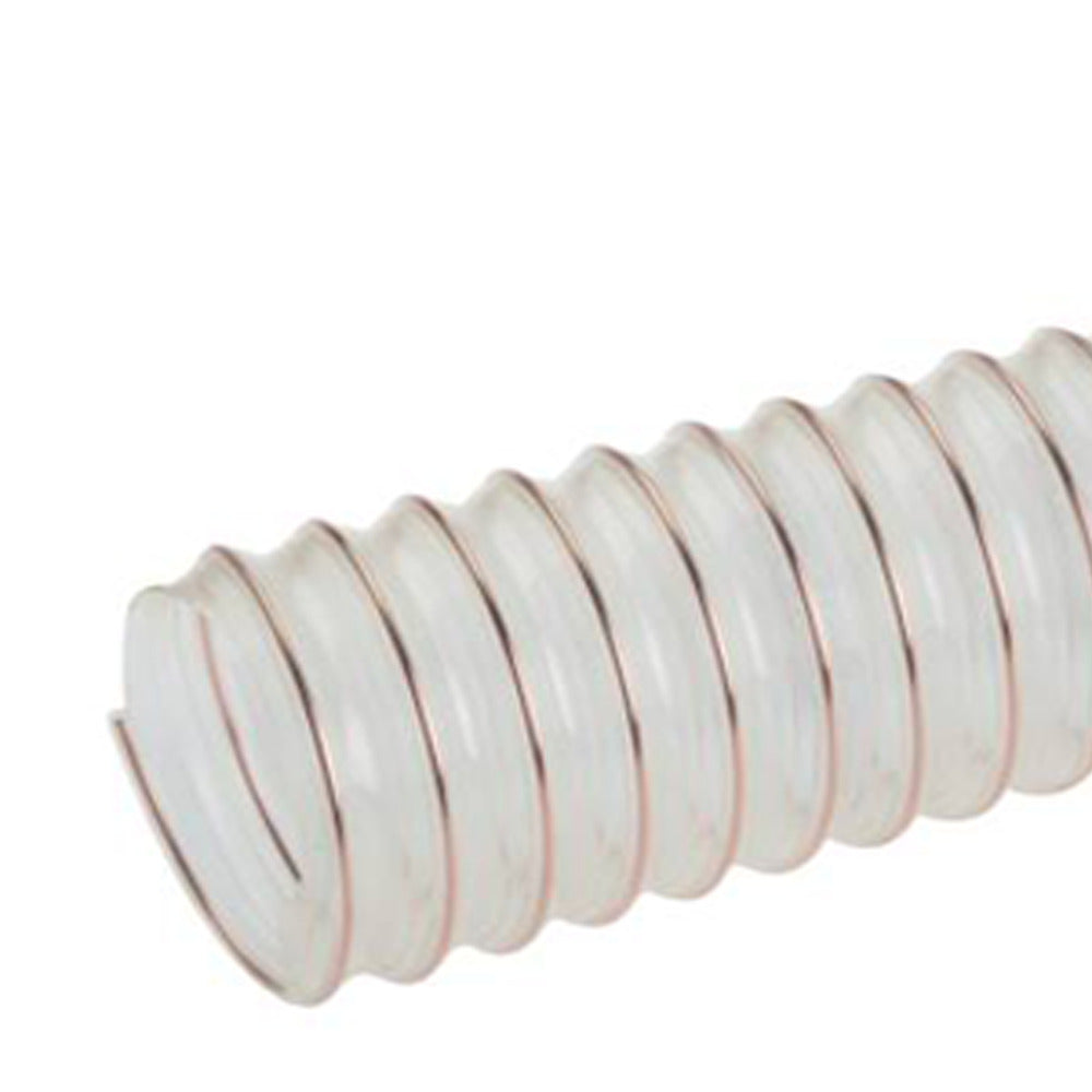 Antistatic PUR pressure and suction hose 75 mm (ID) 53 mm (BR) 3 m food-grade