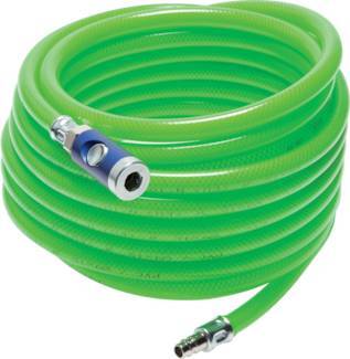 Compressed air hose with DN 7.2 safety coupling, 12 bar, 10 meter, 12 mm outer diameter