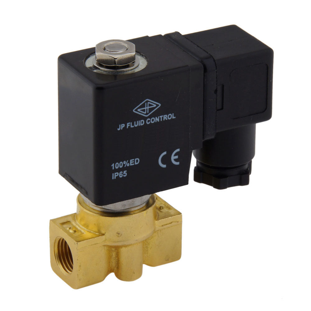 Solenoid Valve HP-DA 1/4'' Brass FKM 0-100bar 120V AC