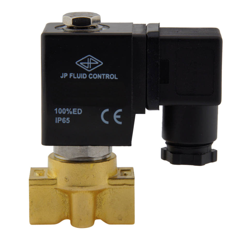 Solenoid Valve HP-DA 1/4'' high pressure brass PTFE 4-100bar 24V AC