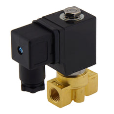 Solenoid Valve HP-DA 1/4'' Brass FKM 0-100bar 120V AC