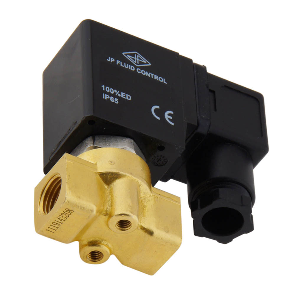 Solenoid Valve HP-DA 1/4'' Brass FKM 0-100bar 120V AC