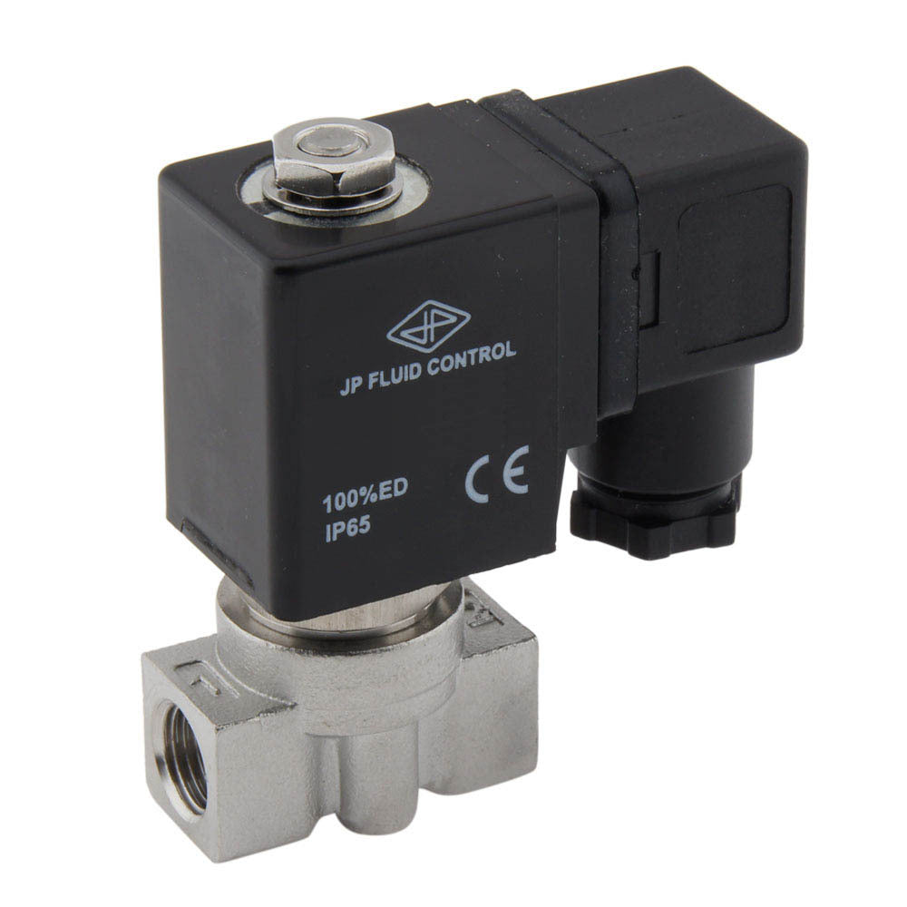 Solenoid Valve HP-DA 1/4'' high pressure stainless steel PTFE 4-75bar 24V DC