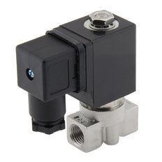 Solenoid Valve HP-DA 1/4'' high pressure stainless steel PTFE 4-100bar 24V AC