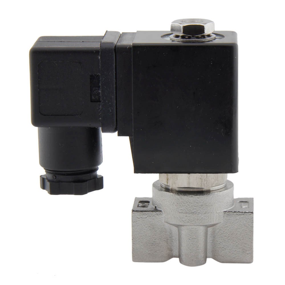 Solenoid Valve HP-DA 1/4'' high pressure stainless steel PTFE 4-100bar 24V AC