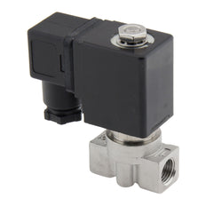 Solenoid Valve HP-DA 1/4'' high pressure stainless steel PTFE 4-75bar 24V DC