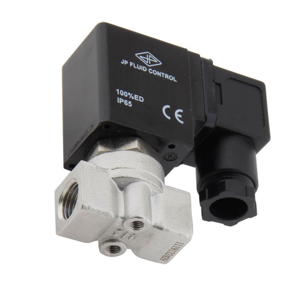 Solenoid Valve HP-DA 1/4'' high pressure stainless steel PTFE 4-100bar 24V AC