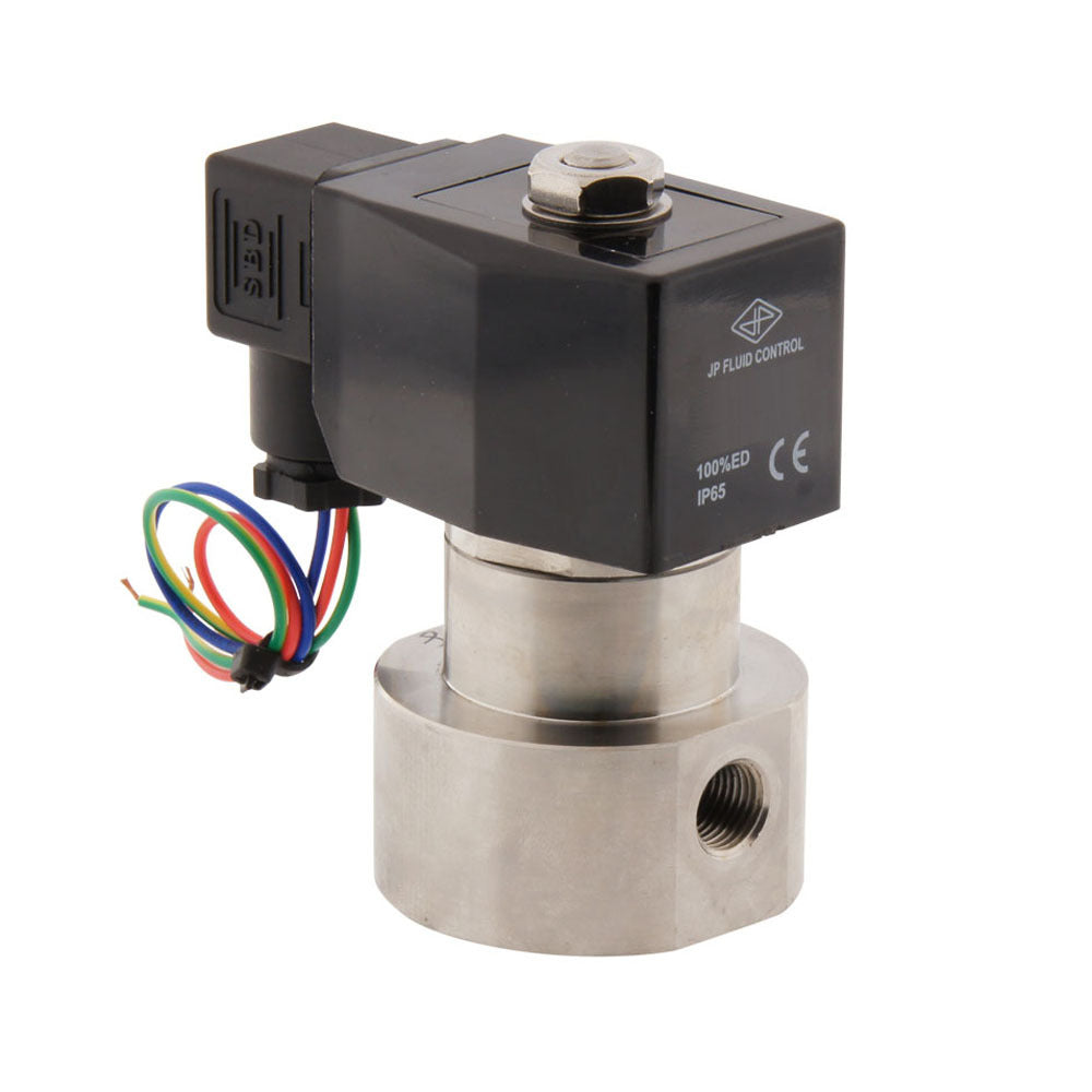 Solenoid Valve HP-IA 1/4'' high pressure stainless steel PTFE 0.5-90bar 230V AC