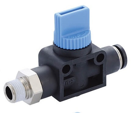 R3/8" - 8mm 3/2-Way Shut-Off Hand Valve
