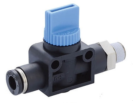 8mm - R1/8" 2-Way Shut-Off Hand Valve
