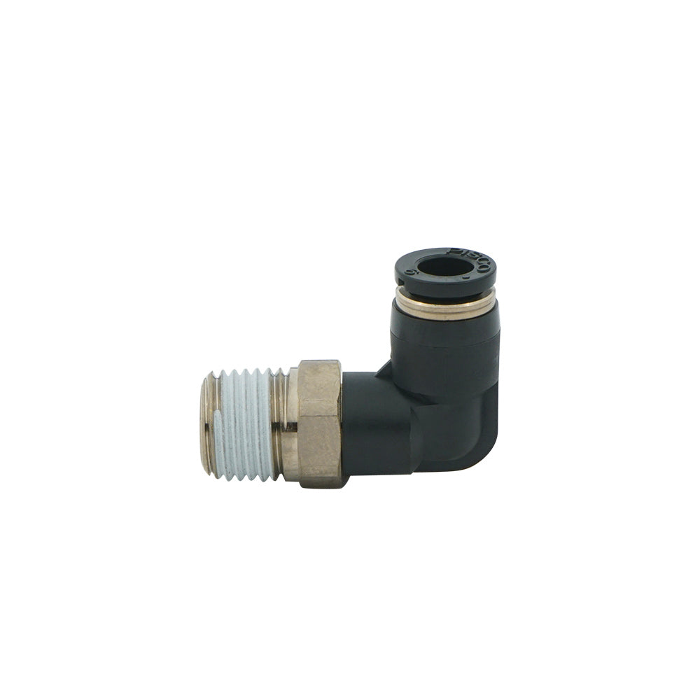 IN R1/8" x OUT 4mm Angled 1.3mm Orifice Meter-Out Check Valve