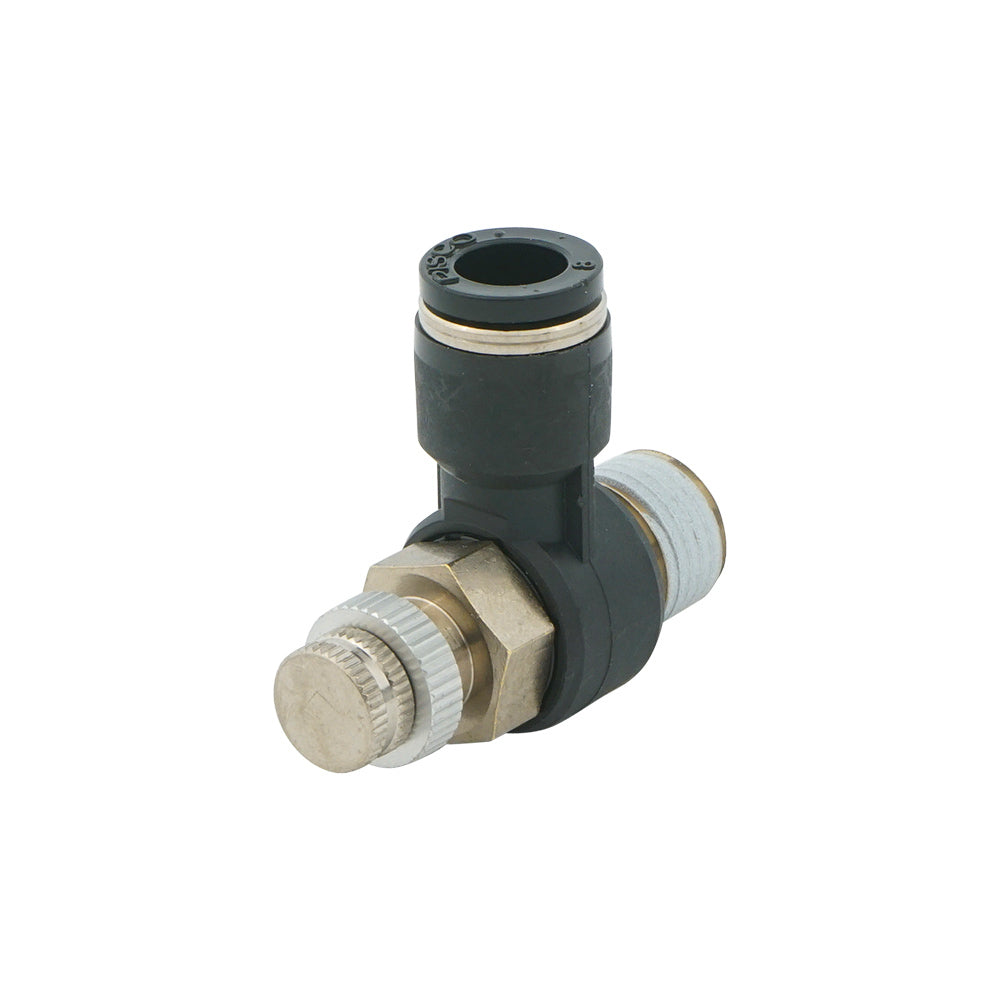 8mm - R3/8" Elbow Pneumatic Needle Valve