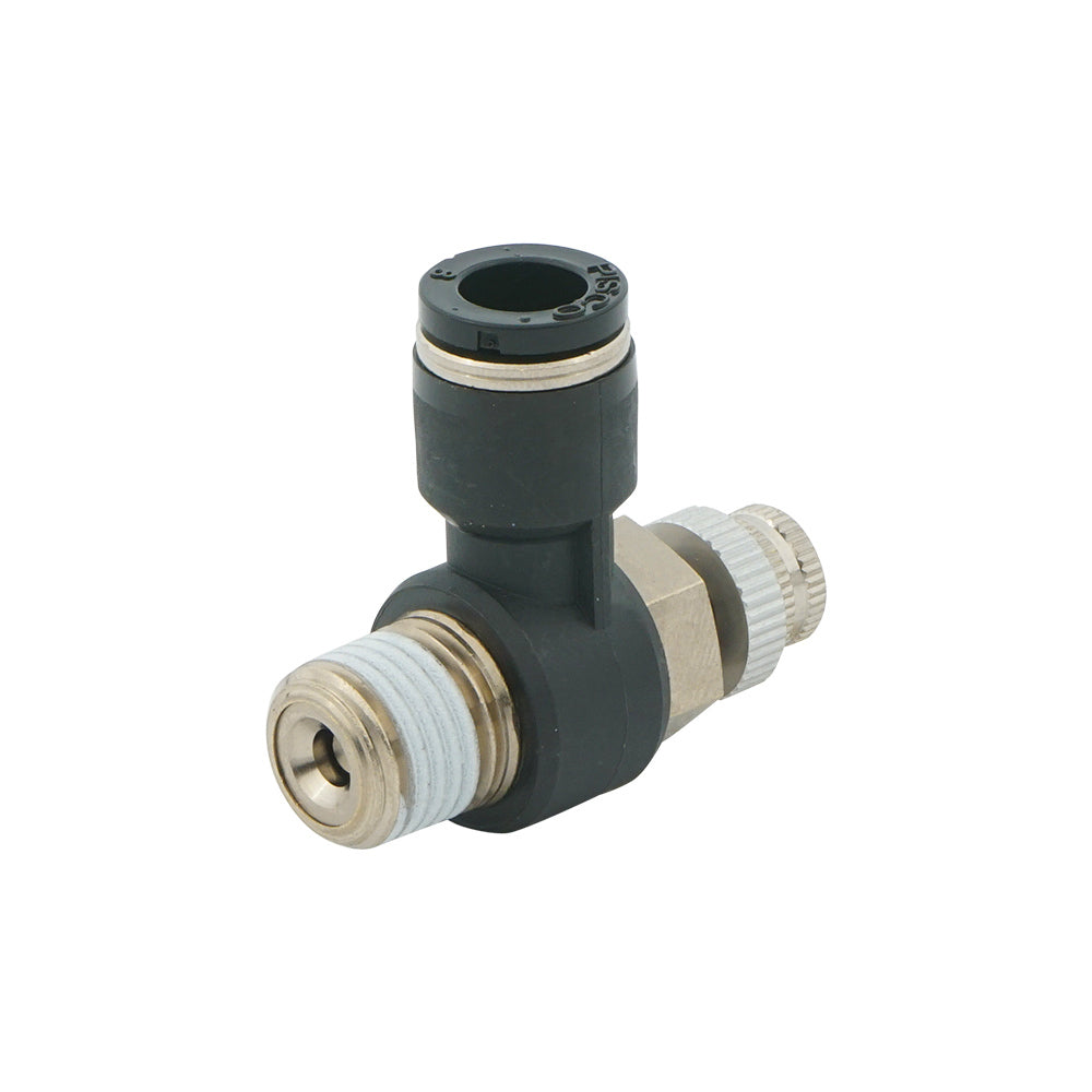 6mm - R1/4" Elbow Pneumatic Needle Valve