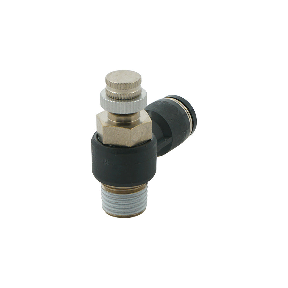 6mm - R1/8" Elbow Pneumatic Needle Valve