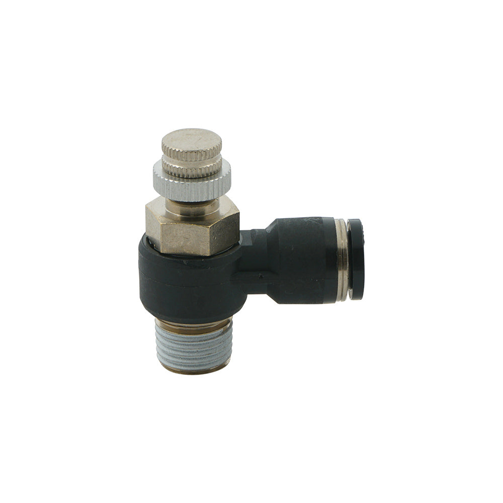 1/4" - R1/4" Elbow Pneumatic Needle Valve