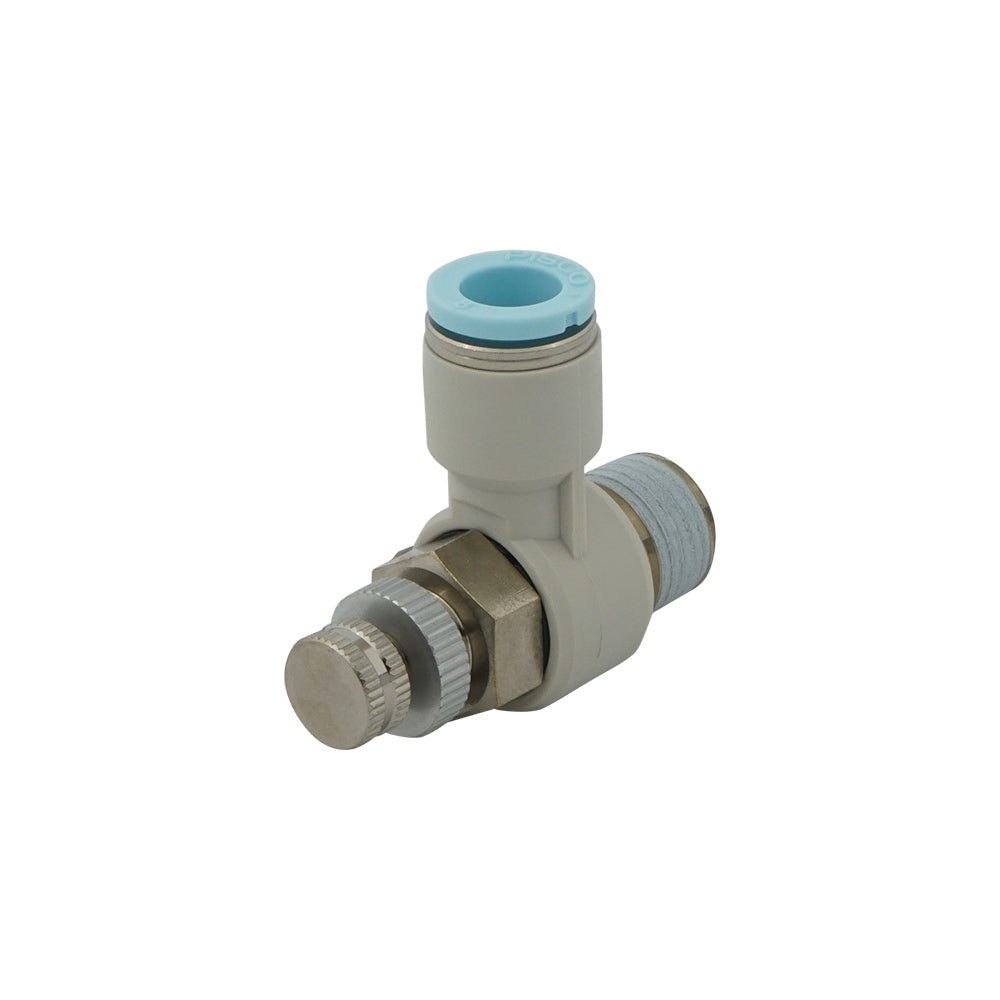 5/16" - R3/8" Elbow Clean-Room Package Pneumatic Needle Valve