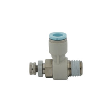 10mm - R3/8" Elbow Clean-Room Package Pneumatic Needle Valve