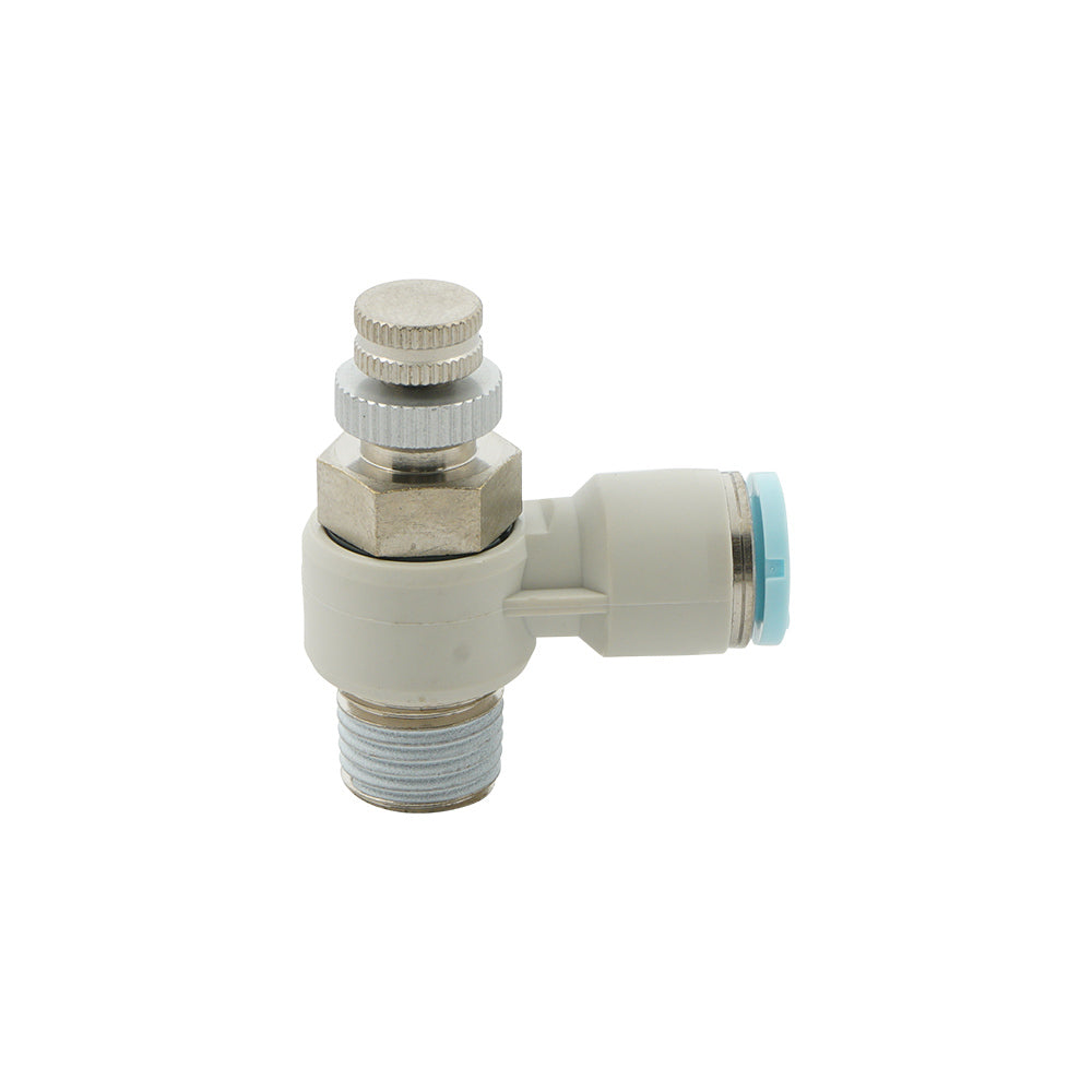 4mm - R1/8" Elbow Clean-Room Package Pneumatic Needle Valve