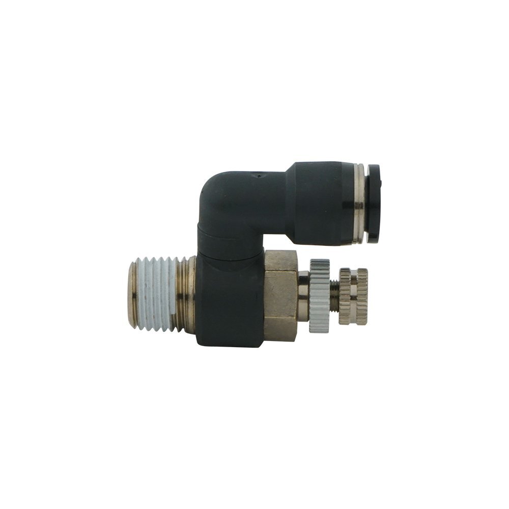 8mm - R1/4" Rotatable Pneumatic Needle Valve