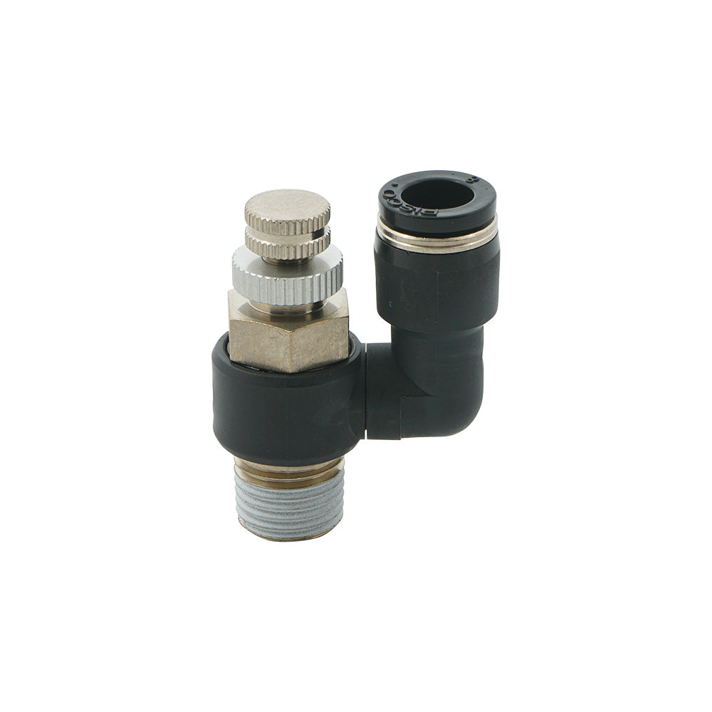 4mm - R1/8" Rotatable Pneumatic Needle Valve