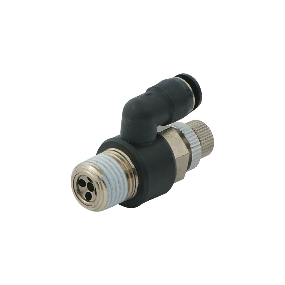 1/4" - M5 Meter-In Rotatable Flow Control Valve