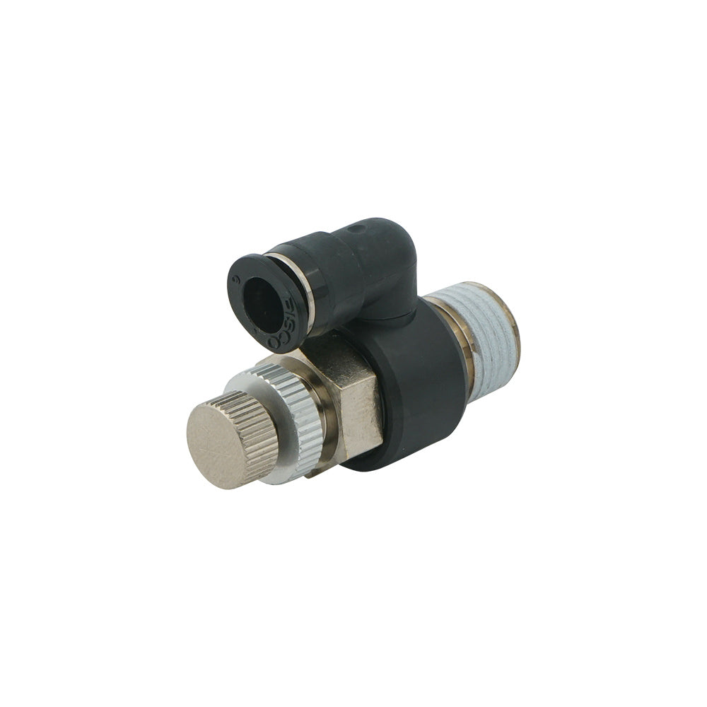 1/4" - R1/8" Meter-In Rotatable Flow Control Valve