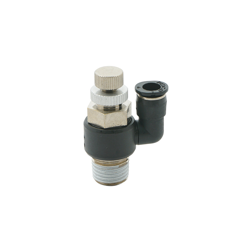 R1/4" - 3/8" Meter-Out Low Cracking Pressure Rotatable Flow Control Valve