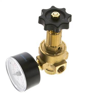 Water & Air Pressure Reducer Brass G1/4'' 2.5 l/min 0.5-6 bar/7-87psi