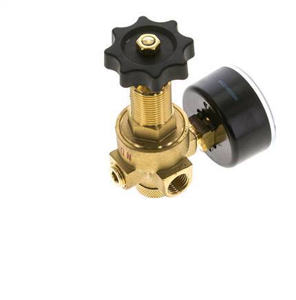Water & Air Pressure Reducer Brass G1/4'' 2.5 l/min 0.5-6 bar/7-87psi