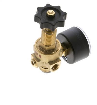 Water & Air Pressure Reducer Brass G1/4'' 2.5 l/min 0.5-16 bar/7-232psi