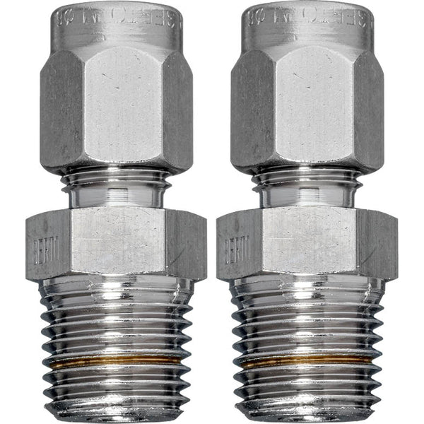 Pipe Connector Brass Pipe 6 mm To G 1/4'' External Thread [2 Pieces] A-22WP-A04