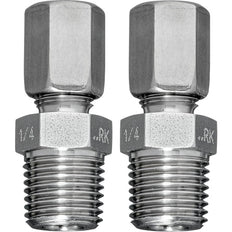 Pipe Connector Stainless Steel Pipe 6 mm To G 1/4'' External Thread [2 Pieces] A-22WP-A06