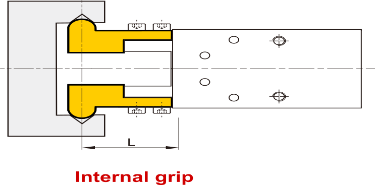 D20 mm 2-Jaw Parallel Double Acting Pneumatic Gripper Standard Through Hole Jaws