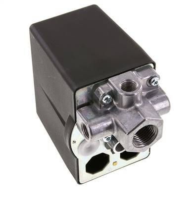 4 to 11bar Compressor Pressure Switch 1xG1/2'' 3xG1/4'' 400VAC | MDR-3-11-K
